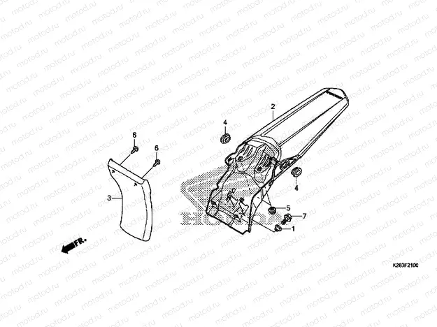 F-21 REAR FENDER