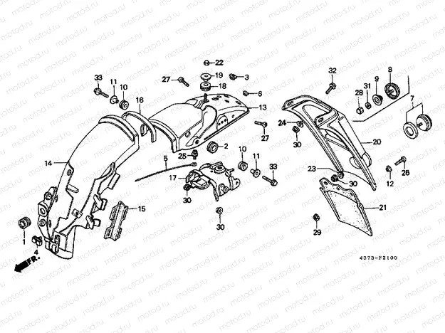F-21 REAR FENDER