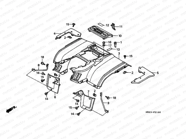 F-21 REAR FENDER