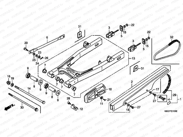 F-21 SWING ARM / CHAIN ​​CABINET