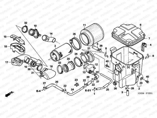 F-22-1 AIR CLEANER (TRX500FA5/6/7/8)