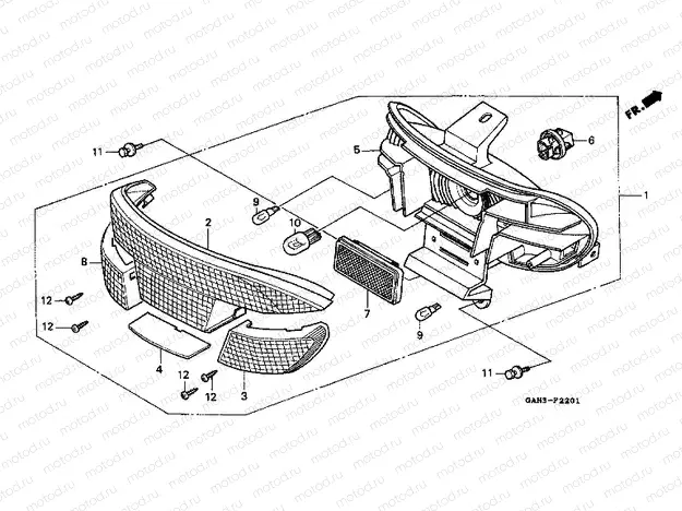 F-22-1 REAR COMBINATION LAMP