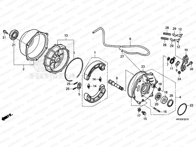 F-22-10 REAR BRAKE PANEL
