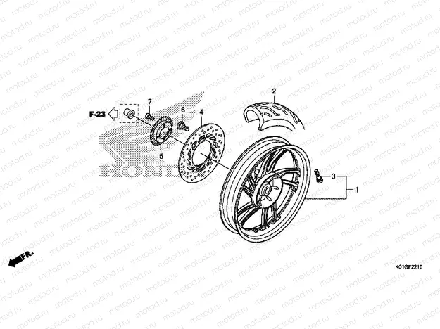 F-22-10 REAR WHEEL