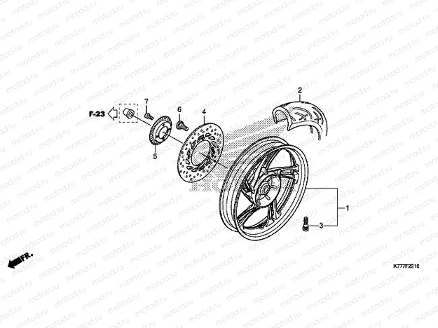 F-22-10 REAR WHEEL