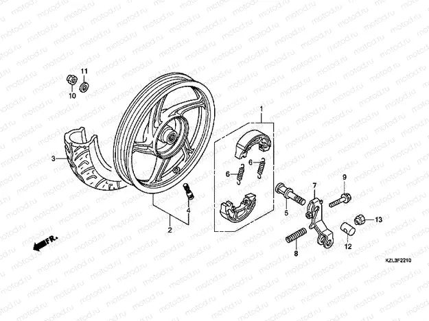 F-22-10 REAR WHEEL