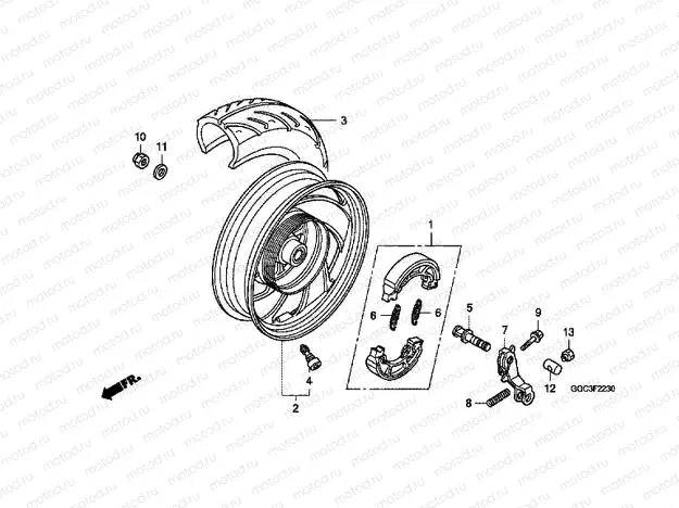 F-22-30 REAR WHEEL