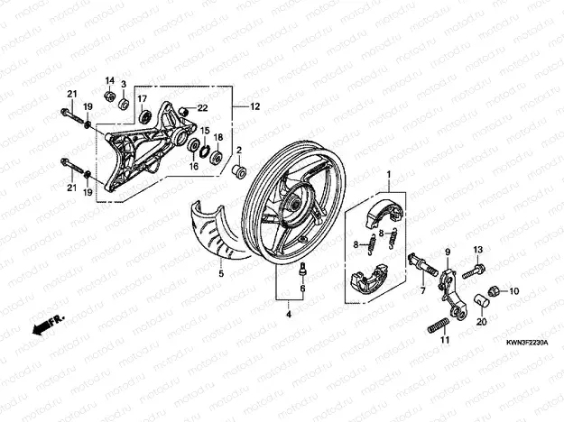 F-22-30 REAR WHEEL / SWING