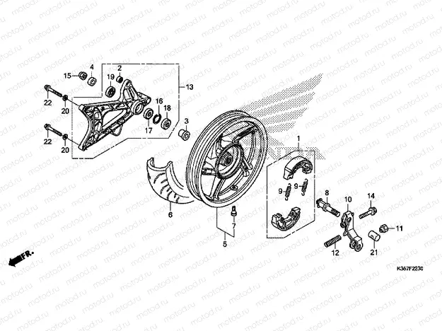 F-22-30 REAR WHEEL / SWING