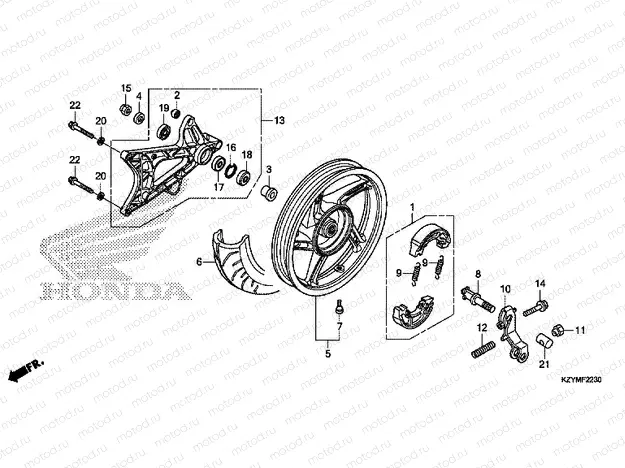 F-22-30 REAR WHEEL / SWING