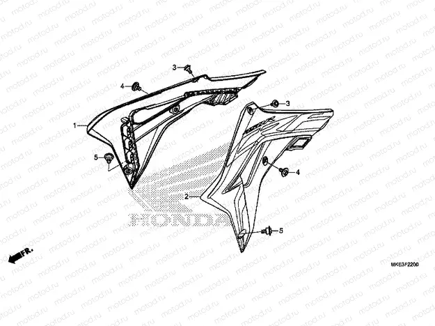 F-22 RADIATOR SHROUD (CRF450R)