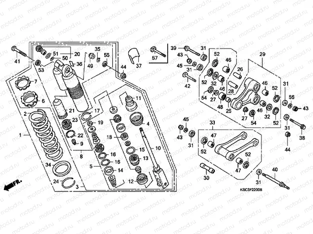 F-22 REAR SHOCK ABSORBER