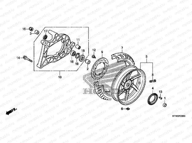 F-22 REAR WHEEL / SWING