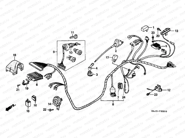 F-22 WIRING HARNESS / IGNITION COIL