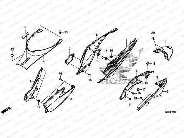 F-23-10 BODY COVER