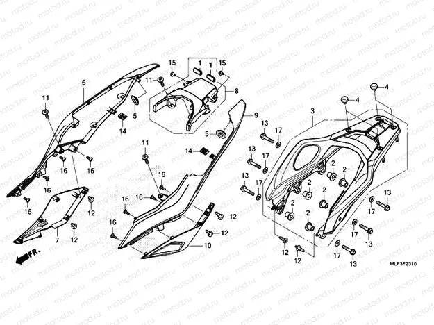 F-23-10 SIDE COWL & REAR CARRIER
