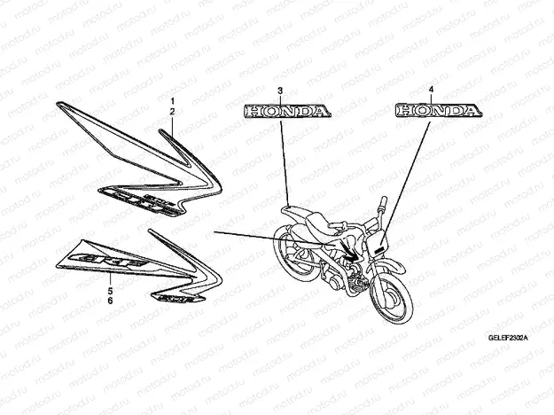 F-23-2 SIGN / STRIP (CRF50F8 / 9 / A)