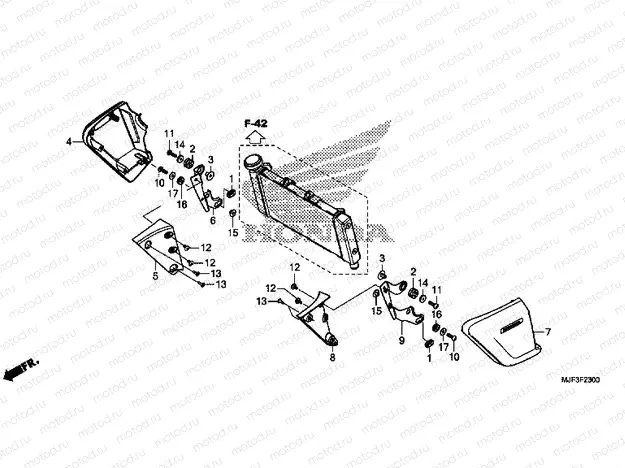 F-23 RADIATOR COVER