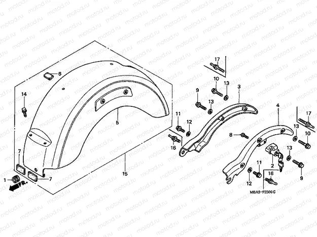 F-23 REAR FENDER