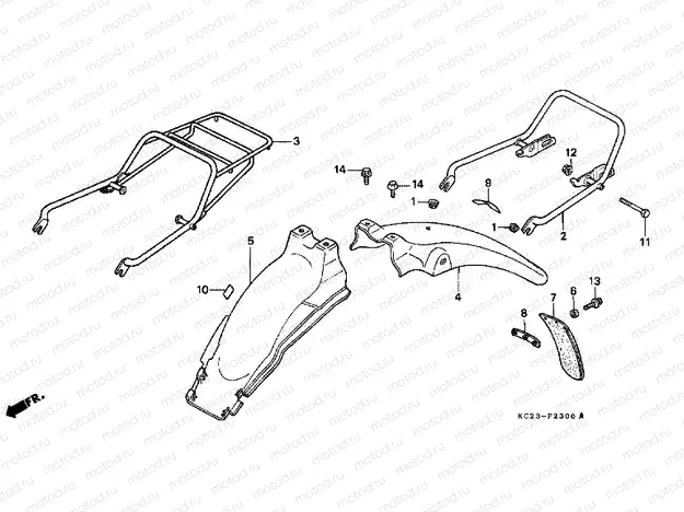 F-23 REAR FENDER