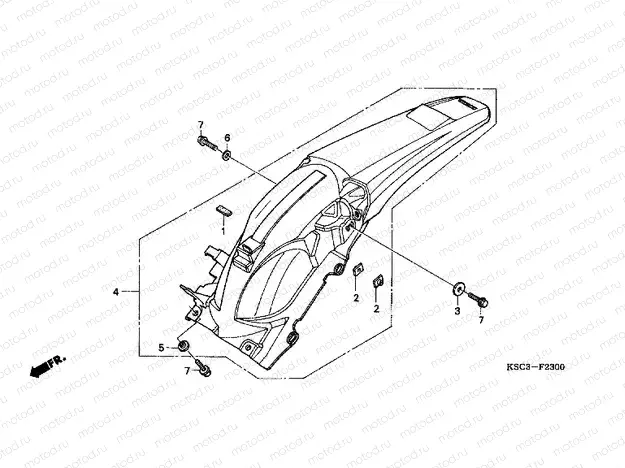F-23 REAR FENDER