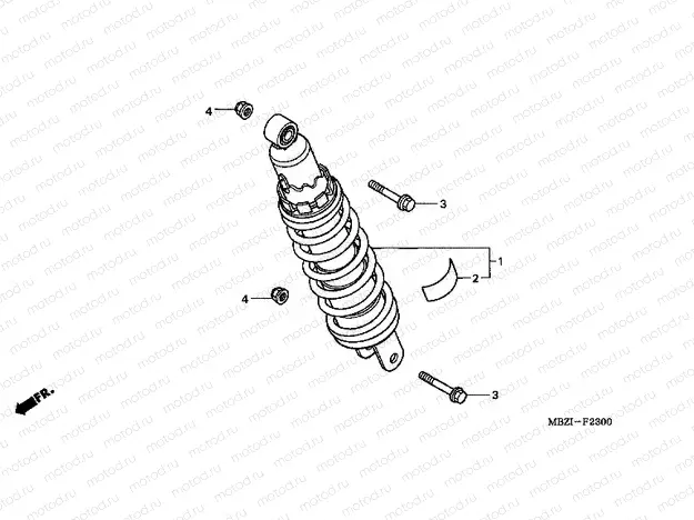 F-23 REAR SHOCK ABSORBER (CB600F2 / F22)