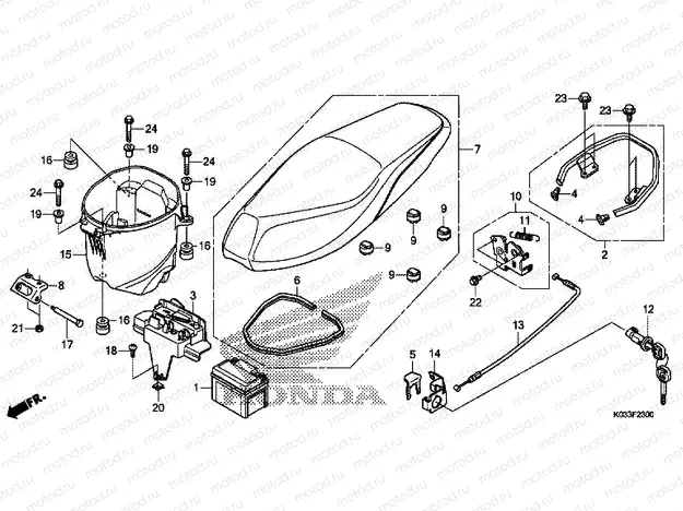 F-23 SEAT / BATTERY