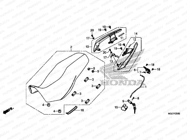F-23 SEAT / REAR HANDLE