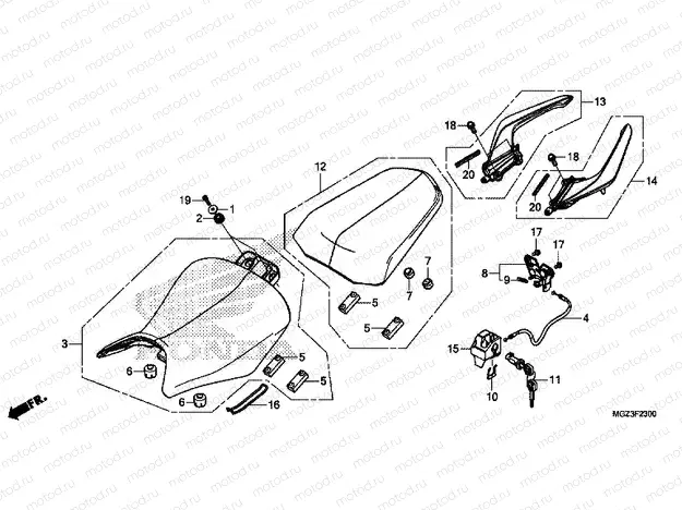 F-23 SEAT / REAR HANDLE