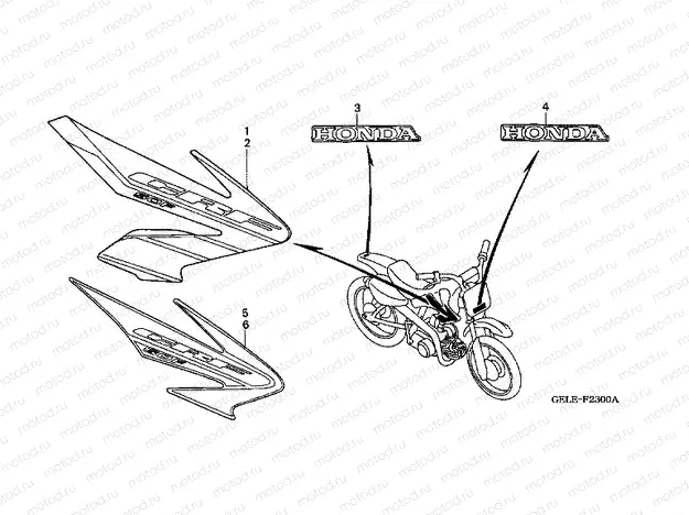 F-23 SIGN / STRIP (CRF50F4 / 5)