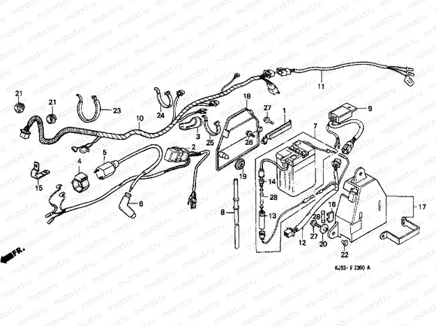 F-23 WIRING HARNESS / BATTERY (TL125D)