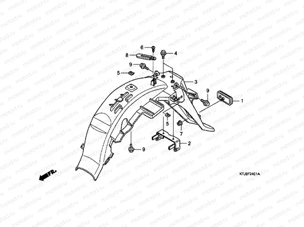 F-24-1 REAR FENDER (CGR125SH8, A)