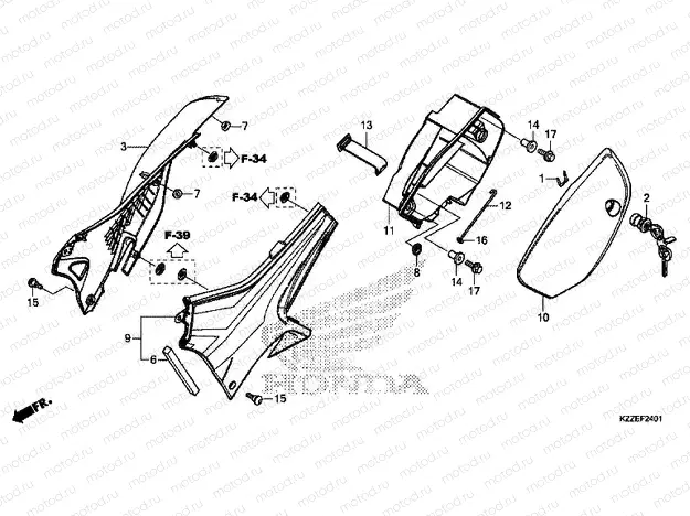 F-24-1 SIDE COVER (CRF250RL / RLA)