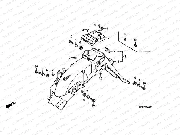 F-24 REAR FENDER (CBF1505 / M5 / 6 / M6 / 7 / M7 / M9 / MA)
