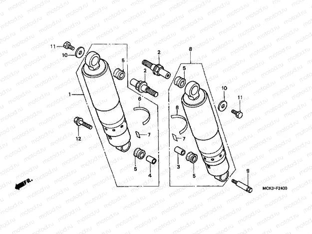 F-24 REAR SHOCK ABSORBER