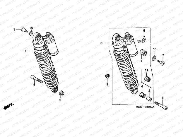 F-24 REAR SHOCK ABSORBER