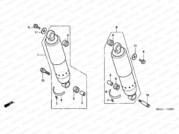 F-24 REAR SHOCK ABSORBER