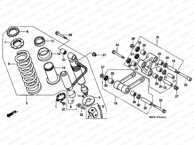 F-24 REAR SHOCK ABSORBER