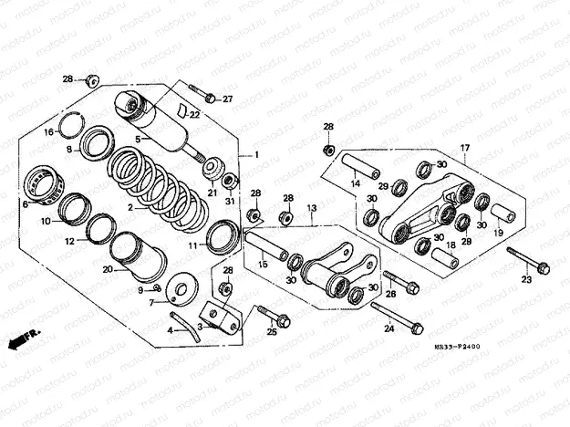 F-24 REAR SHOCK ABSORBER (CBR500FH / FJ)