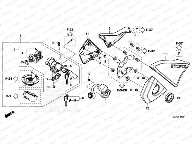 F-24 SIDE COVER & COMBINATION SWITCH