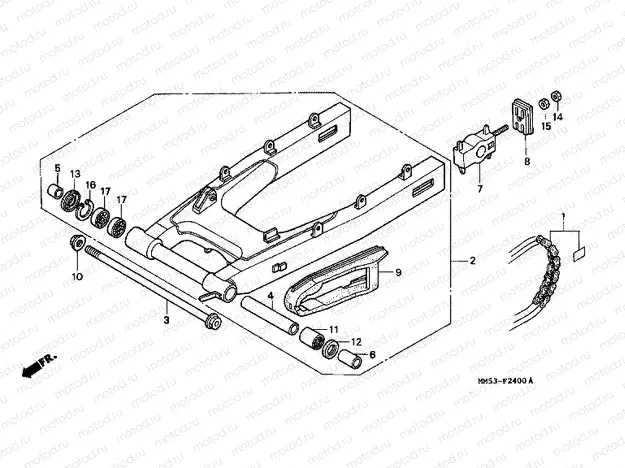 F-24 SWING ARM (CBR1000FH / FJ / FM)