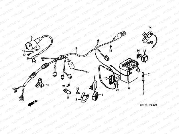 F-24 WIRING HARNESS / IGNITION COIL / BATTERY
