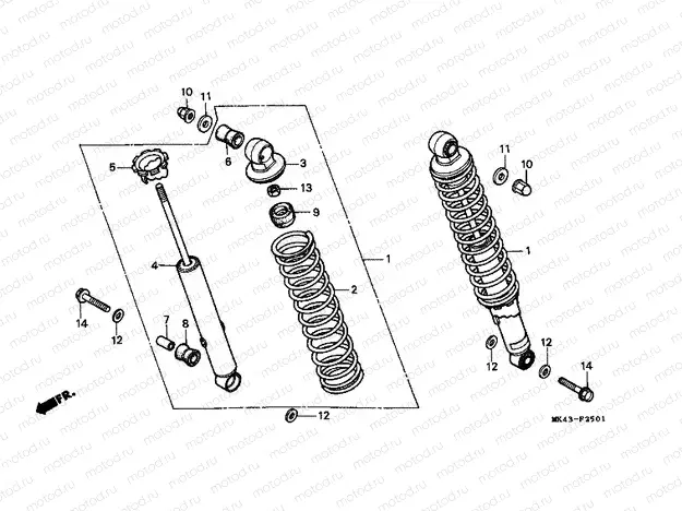 F-25-1 REAR SHOCK ABSORBER (2)
