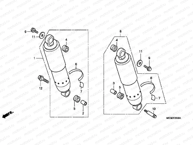 F-25 REAR SHOCK ABSORBER