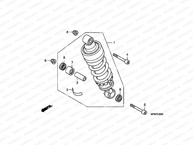 F-25 REAR SHOCK ABSORBER