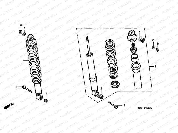 F-25 REAR SHOCK ABSORBER