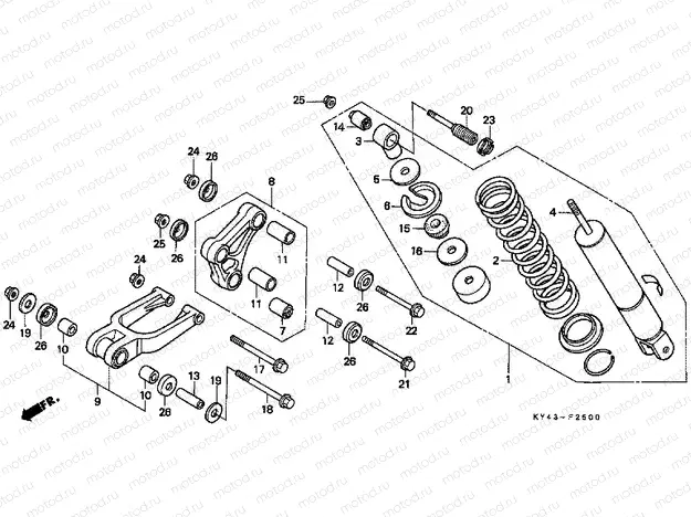F-25 REAR SHOCK ABSORBER