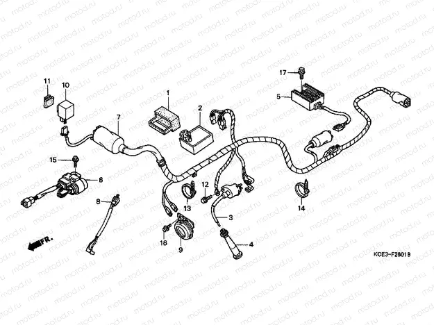F-26-1 WIRING HARNESS / IGNITION COIL (CL / DK / ED / U)