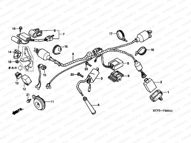 F-26-1 WIRING HARNESS / IGNITION COIL (DK / ED / U)