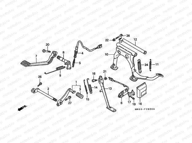 F-26 PEDAL / STAND (GL1500J / K / L / AM / SEM)